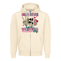 Sandshell dead inside but it's valentines day Zipper Hoodie - Jasminsmagicworld