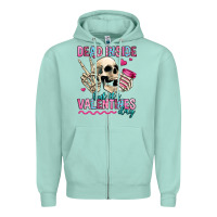 Seafoam dead inside but it's valentines day Zipper Hoodie - Jasminsmagicworld