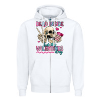 White dead inside but it's valentines day Zipper Hoodie - Jasminsmagicworld