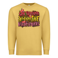 Antique Gold she belongs among the wildflowers Premium Sweatshirt - NancyCooperArtShop