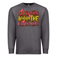 Charcoal Heather she belongs among the wildflowers Premium Sweatshirt - NancyCooperArtShop