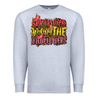 Heather Grey she belongs among the wildflowers Premium Sweatshirt - NancyCooperArtShop