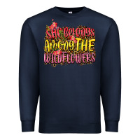 Navy she belongs among the wildflowers Premium Sweatshirt - NancyCooperArtShop