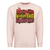 Pale Pink she belongs among the wildflowers Premium Sweatshirt - NancyCooperArtShop