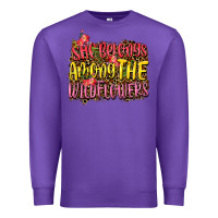 Purple she belongs among the wildflowers Premium Sweatshirt - NancyCooperArtShop