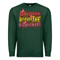 Sports Green she belongs among the wildflowers Premium Sweatshirt - NancyCooperArtShop