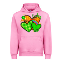 Fuchsia Pink st patricks day hearts png Urban Hoodie - NancyCooperArtShop