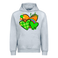 Heather Grey st patricks day hearts png Urban Hoodie - NancyCooperArtShop