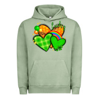 Pigment Oil Green st patricks day hearts png Urban Hoodie - NancyCooperArtShop