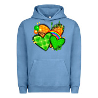 Pigment Pebble Blue st patricks day hearts png Urban Hoodie - NancyCooperArtShop