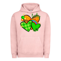Pigment Salmon st patricks day hearts png Urban Hoodie - NancyCooperArtShop