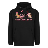 Black happy valentines day cats Heavyweight Hoodie - MaliasSmallBusiness