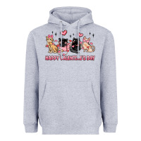 Heather Grey happy valentines day cats Heavyweight Hoodie - MaliasSmallBusiness