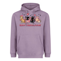 Lavender happy valentines day cats Heavyweight Hoodie - MaliasSmallBusiness