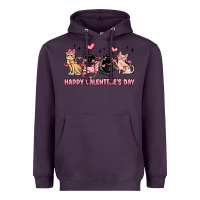 Plum happy valentines day cats Heavyweight Hoodie - MaliasSmallBusiness
