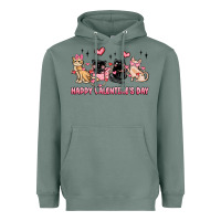 Sage happy valentines day cats Heavyweight Hoodie - MaliasSmallBusiness