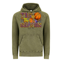 Vintage Olive tis' the season basketball Vintage Hoodie - Zillion Design Studio
