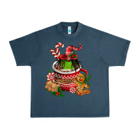Midnight Navy christmas coffee afro gnome Urban Heavy Tee - FaDigitalArtStudio