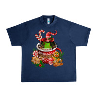 Navy christmas coffee afro gnome Urban Heavy Tee - FaDigitalArtStudio
