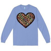 Colony Blue pride leopard heart Long Sleeve Tee - JahusDesignShop
