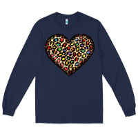 Navy pride leopard heart Long Sleeve Tee - JahusDesignShop