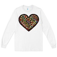 White pride leopard heart Long Sleeve Tee - JahusDesignShop