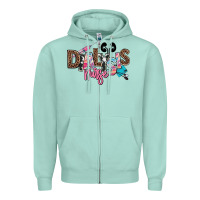 Seafoam dialysis nurse Zipper Hoodie - NancyCooperArtShop