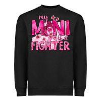 Black My Mini Is a Fighter with Ribbon Heavyweight Sweatshirt - texasbilliewilder