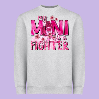 My Mini Is A Fighter With Ribbon Heavyweight Sweatshirt Designed By Texasbilliewilder