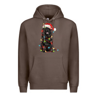 Coffee christmas newfoundland dog Premium Hoodie - LillyAllenDesigns