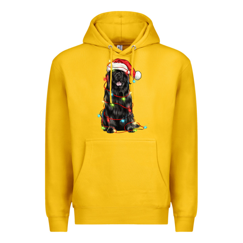Christmas Newfoundland Dog Premium Hoodie by LillyAllenDesigns | Teevron
