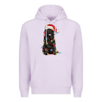 Lilac christmas newfoundland dog Premium Hoodie - LillyAllenDesigns