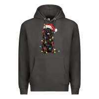 Smoke christmas newfoundland dog Premium Hoodie - LillyAllenDesigns