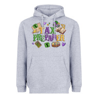 Heather Grey tax preparer Heavyweight Hoodie - MaliasSmallBusiness