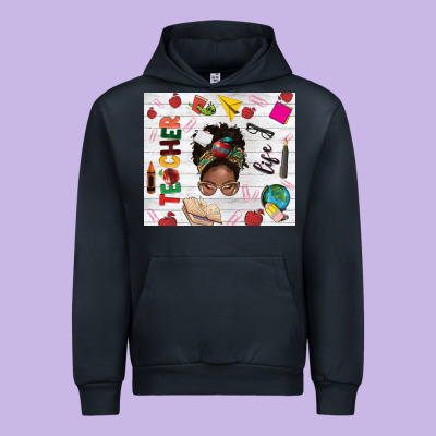 Afro Teacher Life Urban Hoodie Designed By Nancycooperartshop