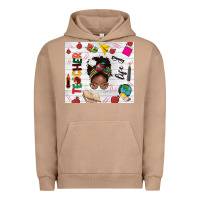 Pigment Burro afro teacher life Urban Hoodie - NancyCooperArtShop