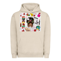 Pigment French Oak afro teacher life Urban Hoodie - NancyCooperArtShop