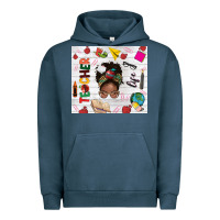 Pigment Midnight Navy afro teacher life Urban Hoodie - NancyCooperArtShop