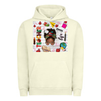 Pigment Pistachio afro teacher life Urban Hoodie - NancyCooperArtShop