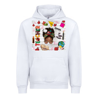 White afro teacher life Urban Hoodie - NancyCooperArtShop