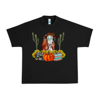 Black Fall Cow Urban Heavy Tee - CowhideDigitalArt