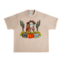 French Oak Fall Cow Urban Heavy Tee - CowhideDigitalArt