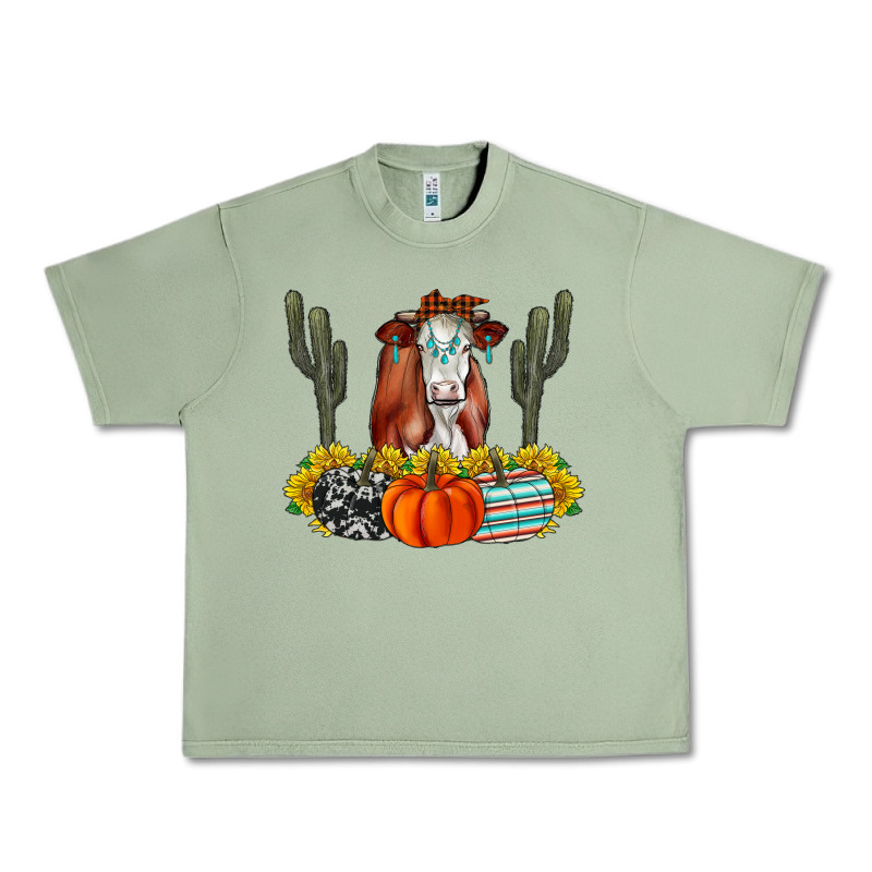 Fall Cow Urban Heavy Tee by CowhideDigitalArt | Teevron