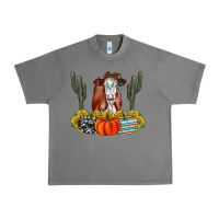 Tornado Fall Cow Urban Heavy Tee - CowhideDigitalArt