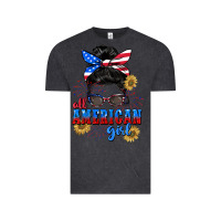 Vintage Black All American girl 4th of July Vintage Tee - CowGirlArtShop