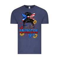Vintage Denim All American girl 4th of July Vintage Tee - CowGirlArtShop