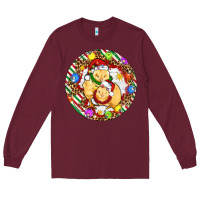 Burgundy Christmas chick Long Sleeve Tee - Artiststas