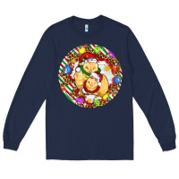 Navy Christmas chick Long Sleeve Tee - Artiststas