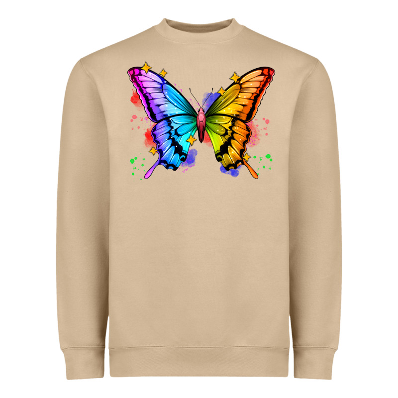 Rainbow Butterfly Heavyweight Sweatshirt by Zillion Design Studio | Teevron