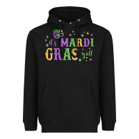Black it's mardi gras y'all Heavyweight Hoodie - MaliasSmallBusiness
